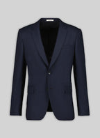 Fursac - Veste Costume Toile Crease Resistent - Marine