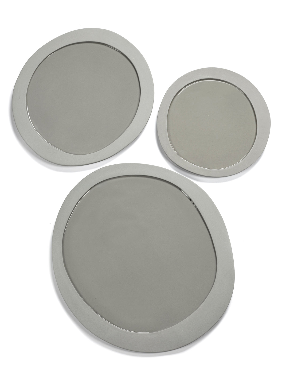 Lot De 2 Assiettes L - Gris Clair Inner Circle - By Maarten Baas