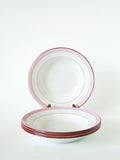 Lot De 4 Assiettes Creuses Digoin Sarreguemines, Modèle Casino, 1970