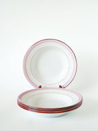 Lot De 4 Assiettes Creuses Digoin Sarreguemines, Modèle Casino, 1970