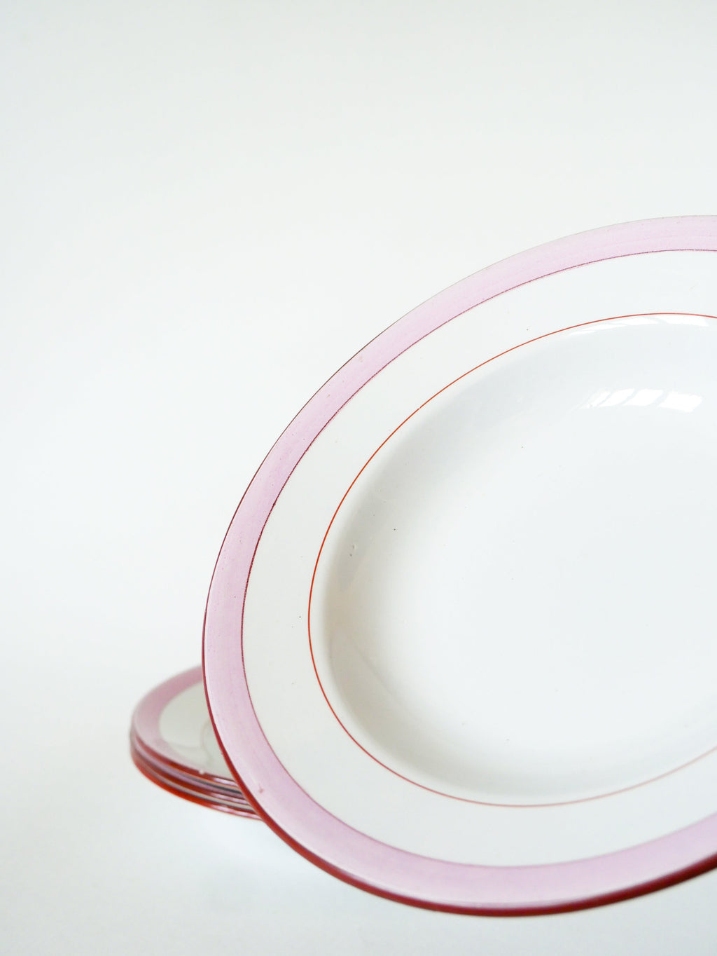 Lot De 4 Assiettes Creuses Digoin Sarreguemines, Modèle Casino, 1970