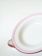Lot De 4 Assiettes Creuses Digoin Sarreguemines, Modèle Casino, 1970