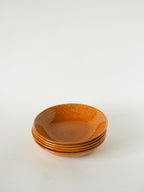 Lot De 5 Assiettes Creuses, Effet Tissé, Jaune Moutarde, Salins, 1950