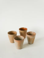 Lot De 4 Tasses En Grès Vernissé, 1970