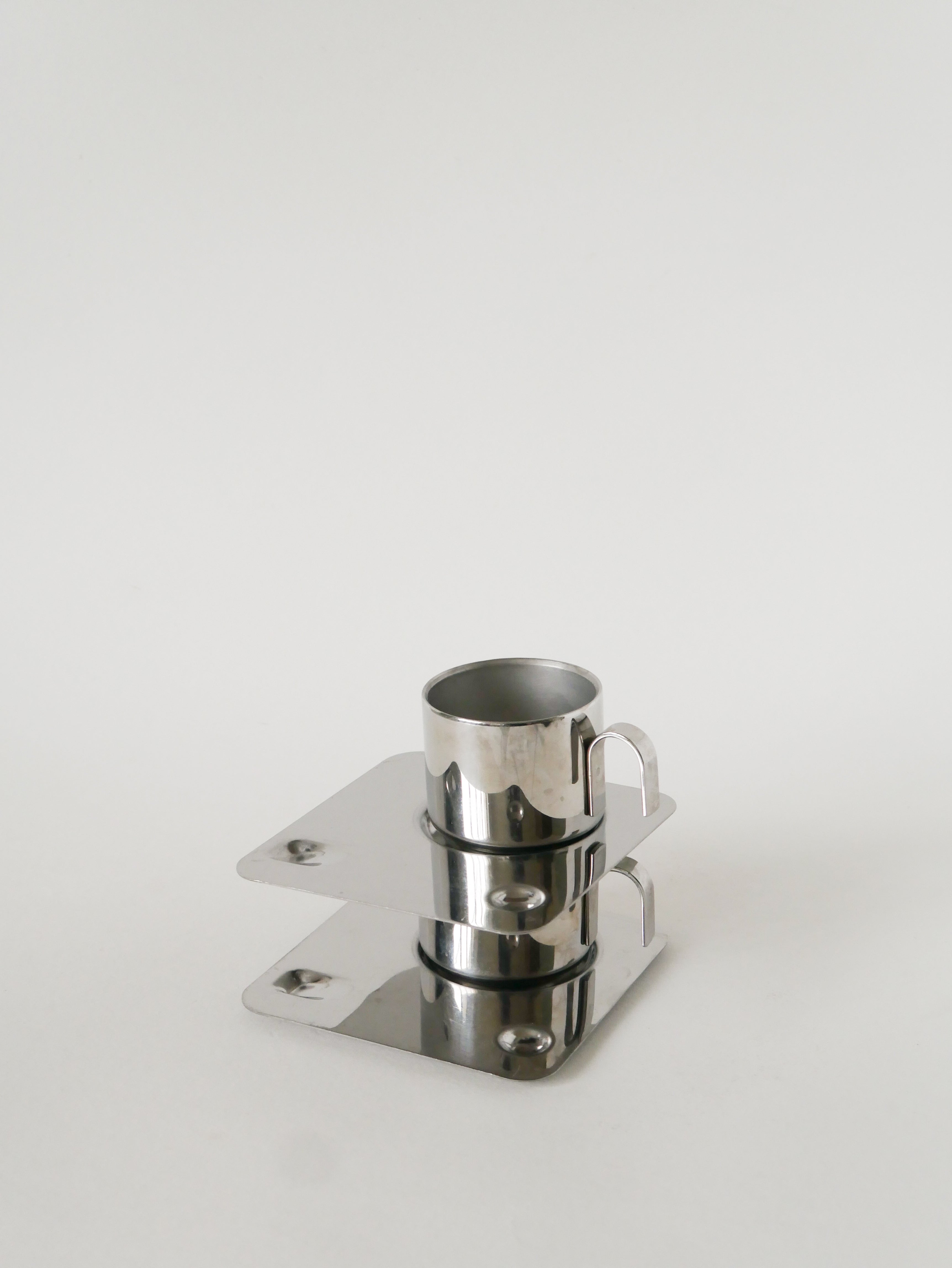 Service À Café En Inox, Made In Italy, Design, 1970