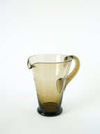 Pichet En Verre Fumé, Design, 1970 - 21 X 19 Cm