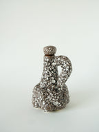 Carafe En Fat Lava, Marron Et Blanc, 1970