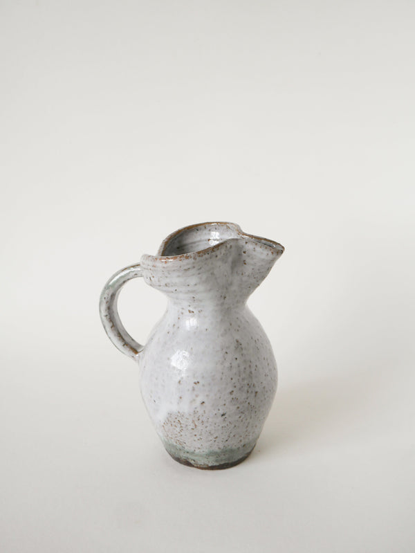 Grand Pichet En Grès Vernissé, Gris Clair, 1970