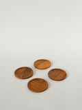 Ensemble De 4 Dessous De Verres En Tuya, 1970