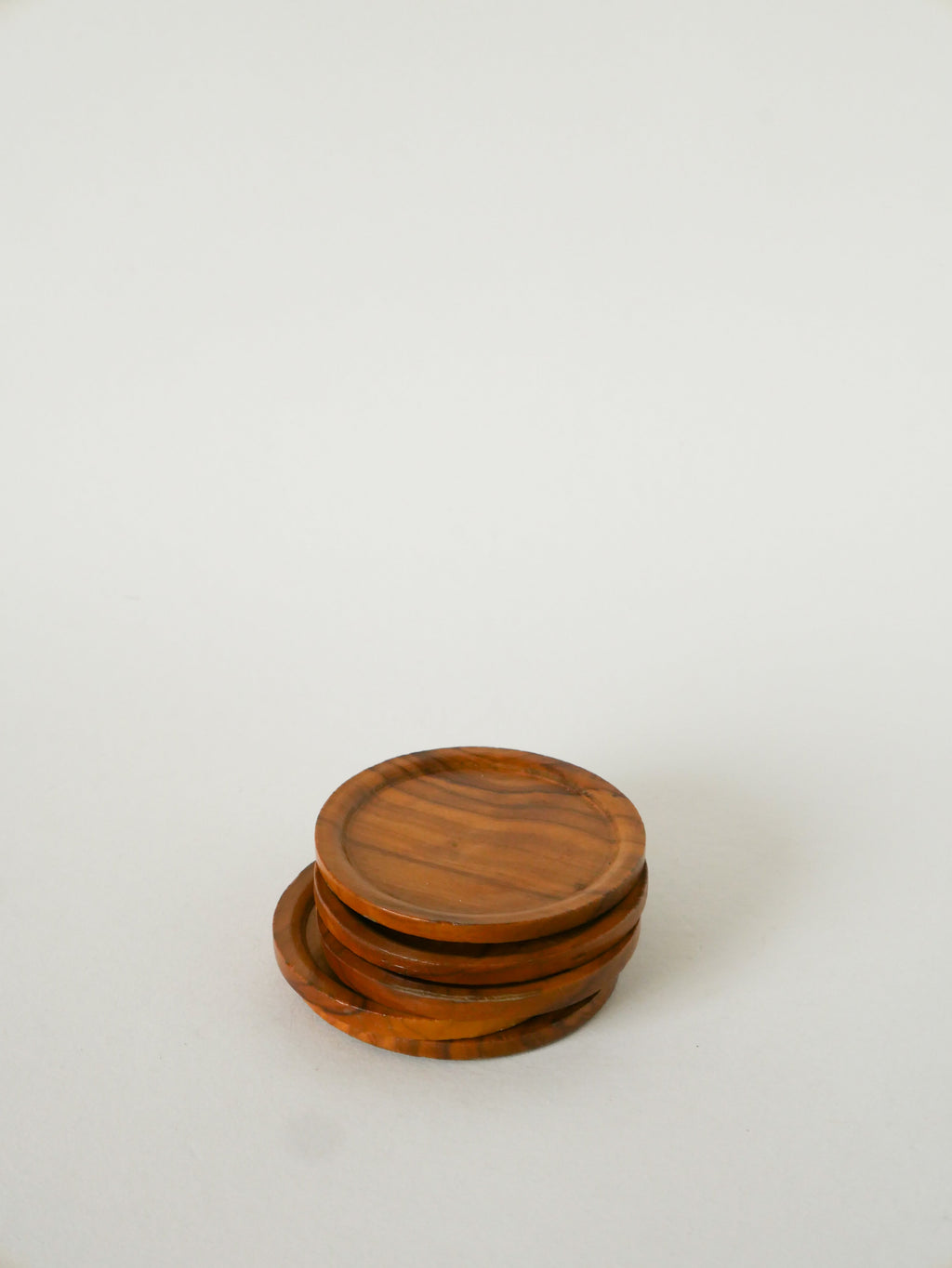 Ensemble De 4 Dessous De Verres En Tuya, 1970