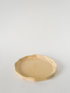 Dessous De Plat En Céramique, Jaune Beurre Et Doré, 1960