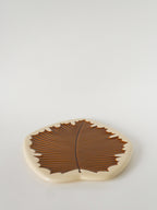 Dessous De Plat En Céramique Modèle Feuille, Verceram, Marron, 1960