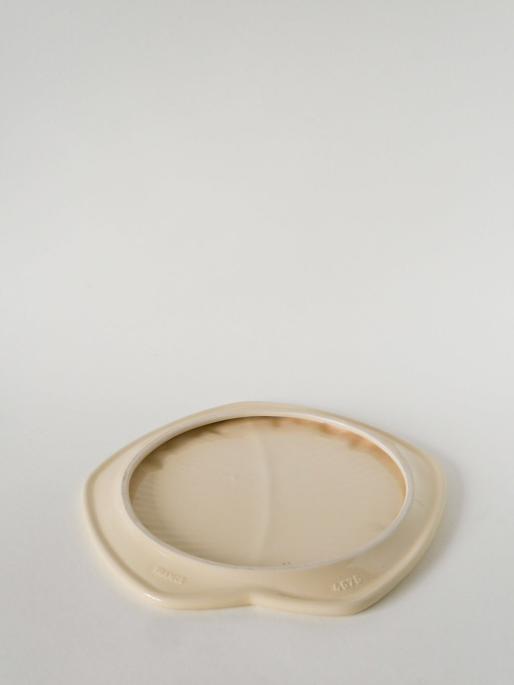 Dessous De Plat En Céramique Modèle Feuille, Verceram, Marron, 1960