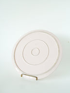 Plat À Tarte En Barbotine Effet Tressé, Rose Pâle, 1970