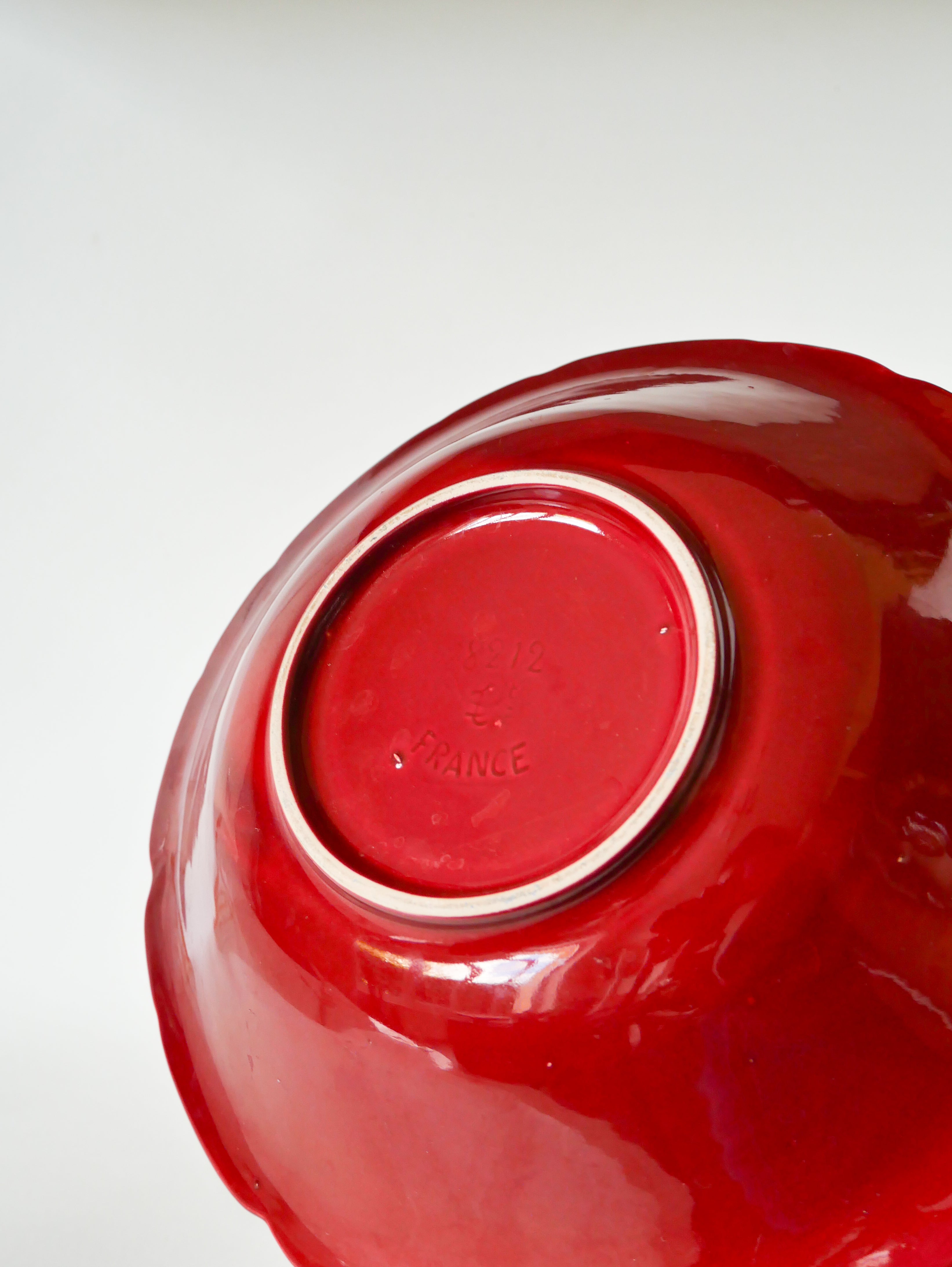 Grande Coupe En Céramique, Bordeaux, 1970 - 31 X 15 Cm