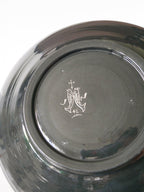 Grande Coupe En Céramique, Motifs Abstraits, Noir & Jaune, Made In Belgium, 1960 - 30 X 5 Cm