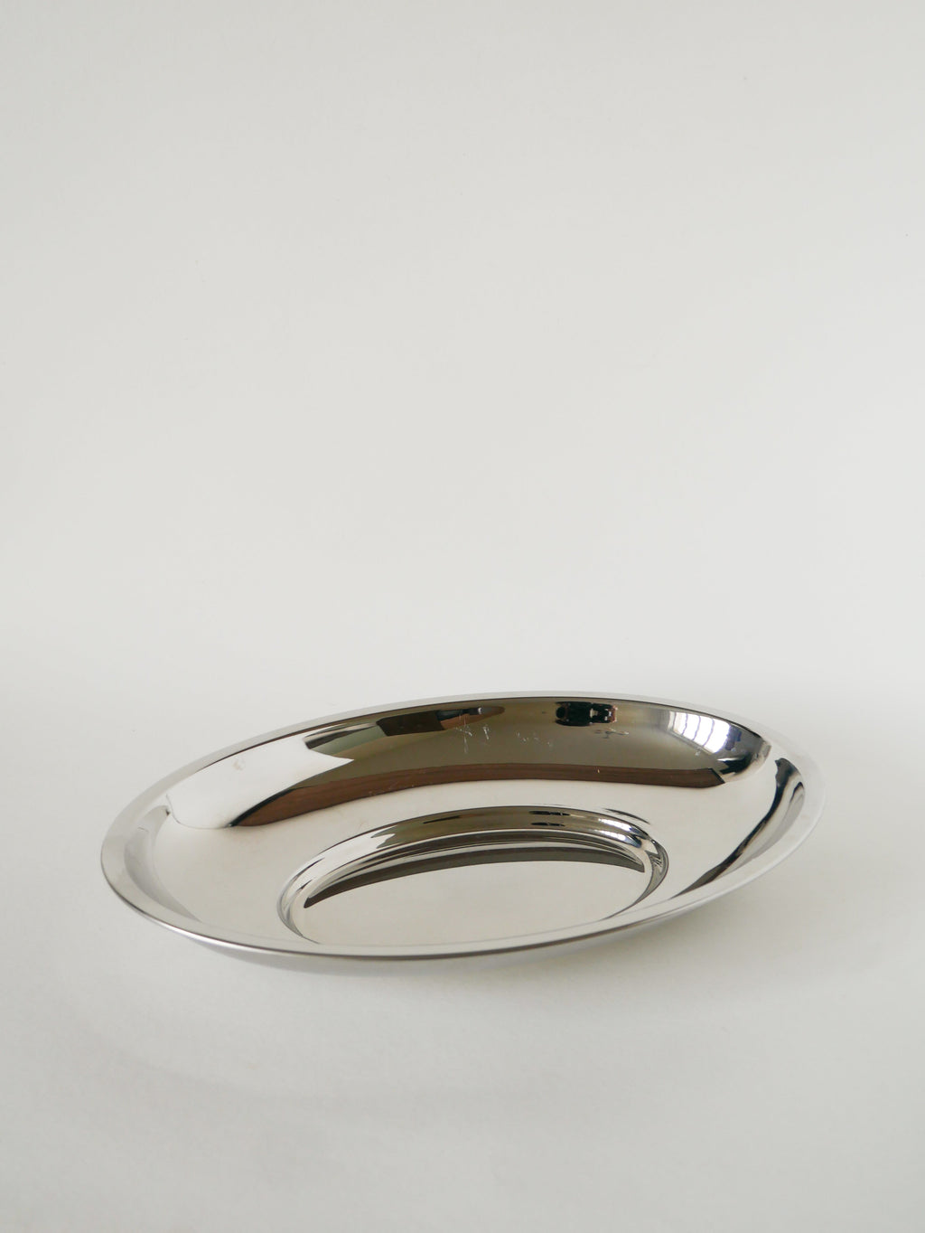 Corbeille En Inox, Made In France, Design, 1970 - 33 X 22 Cm