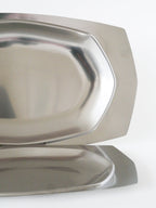 Duo De Plats En Inox Hexagonaux, Design, 1970