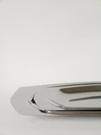 Duo De Plats En Inox Hexagonaux, Design, 1970
