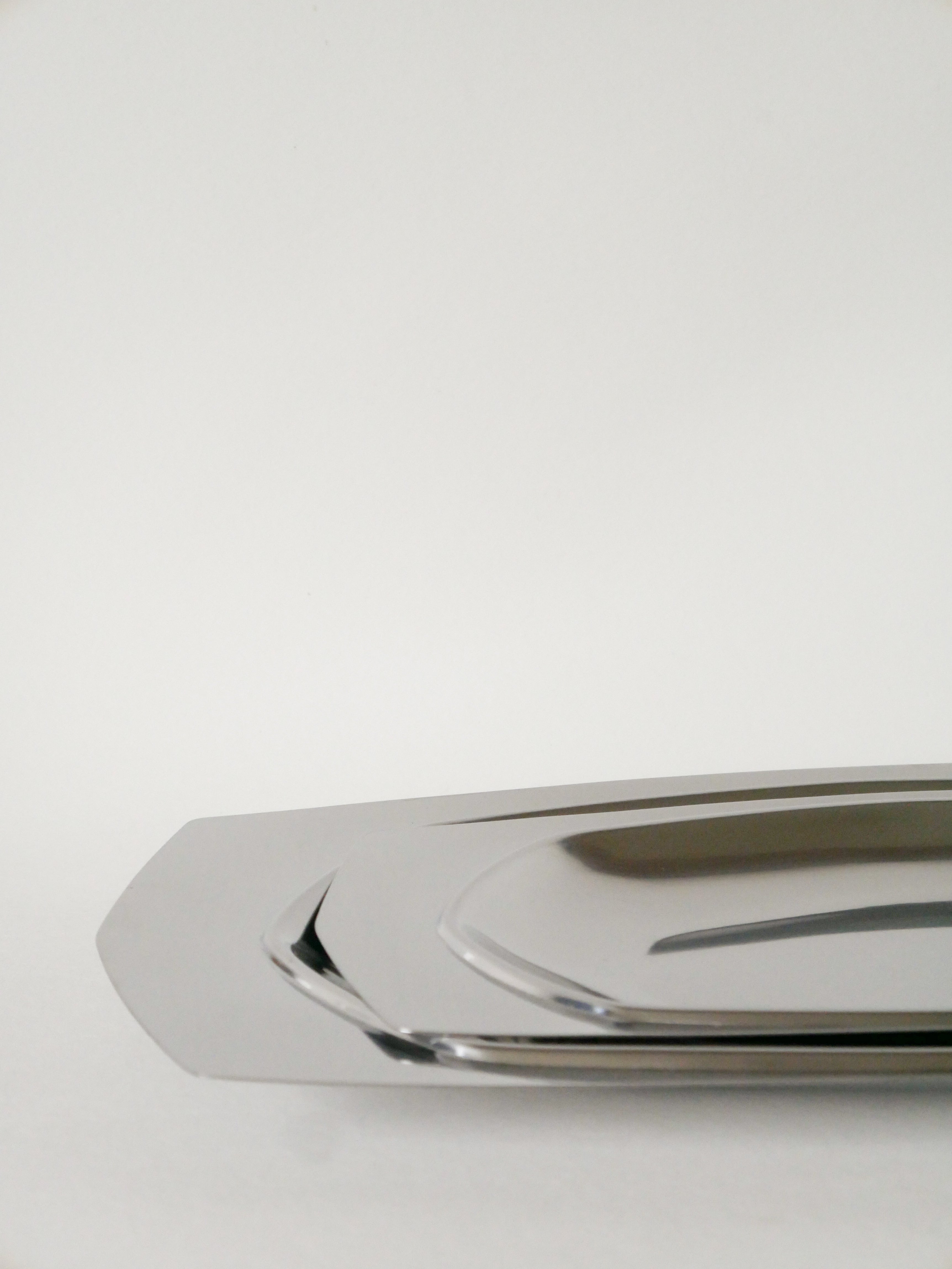 Duo De Plats En Inox Hexagonaux, Design, 1970