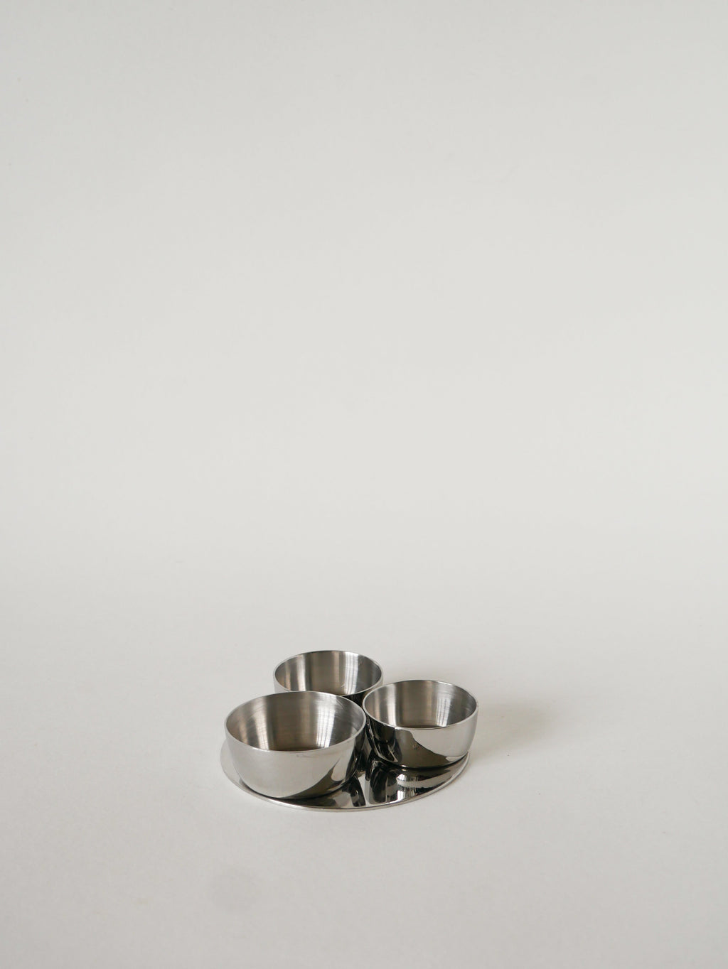 Mini Triple Présentoir En Inox, Design, 1970
