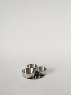 Mini Triple Présentoir En Inox, Design, 1970