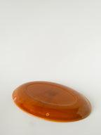 Plat Oval, Effet Tissé, Jaune Moutarde, Salins, 1950