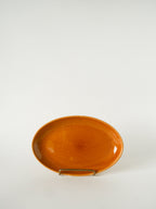 Ravier Oval, Effet Tissé, Jaune Moutarde, Salins, 1950