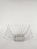 Corbeille À Fruits En Inox, Forme Carrée, Design, 1970
