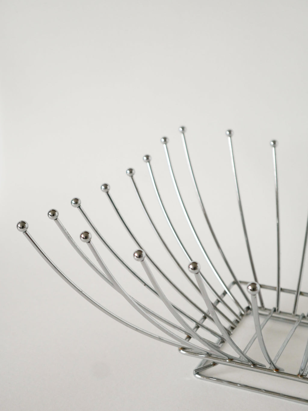 Corbeille À Fruits En Inox, Forme Carrée, Design, 1970