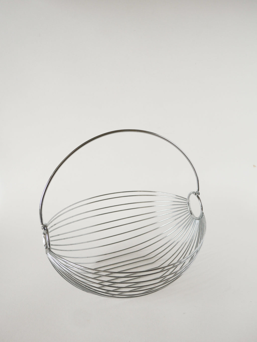 Corbeille À Fruits Avec Anse En Inox, Design, 1970