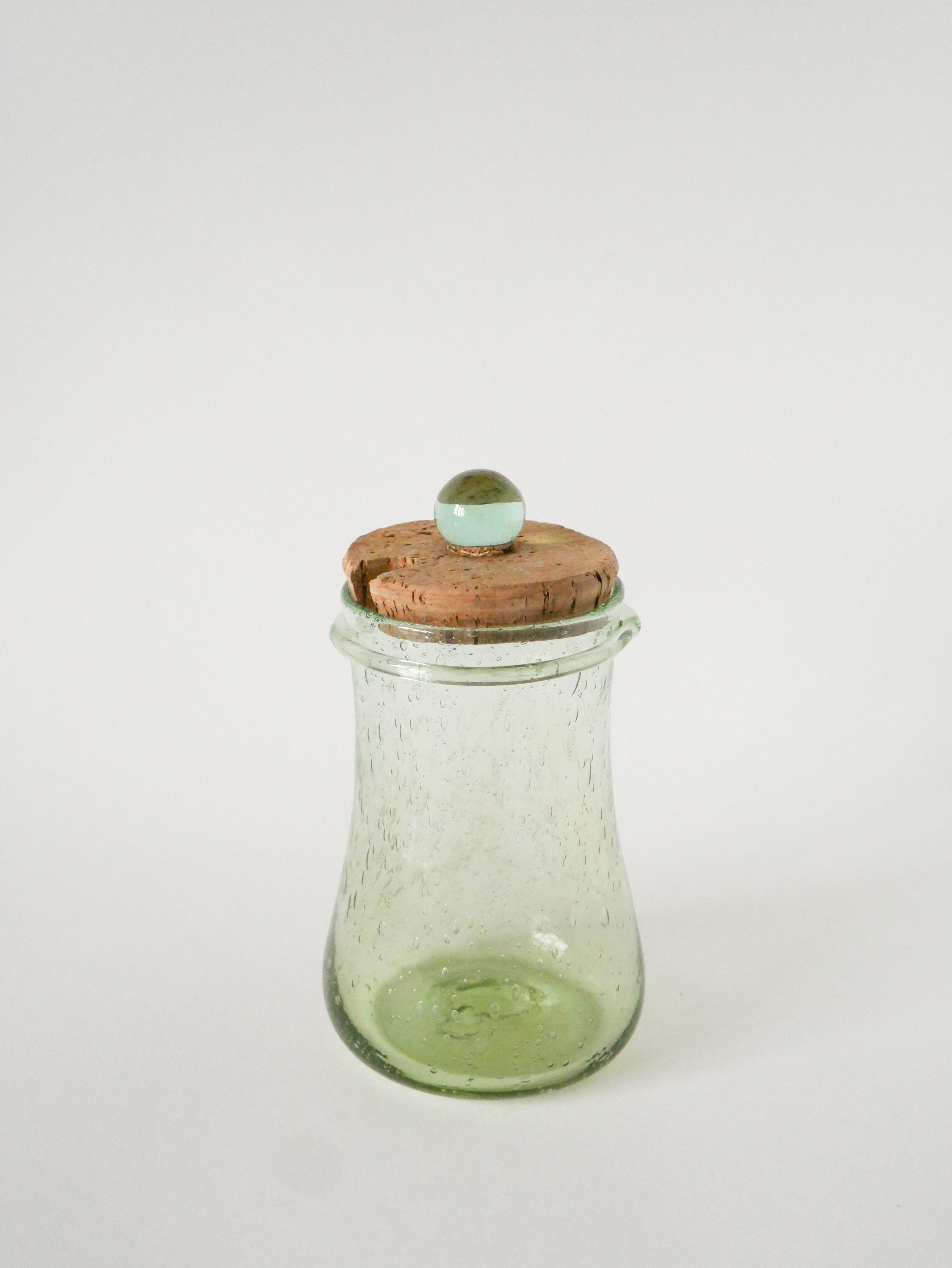 Grand Pot En Verre Bullé De Biot, Vert, 1960