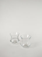 Duo De Pots À Condiments En Cristal Et Métal Argenté, Saint Hilaire, 1960