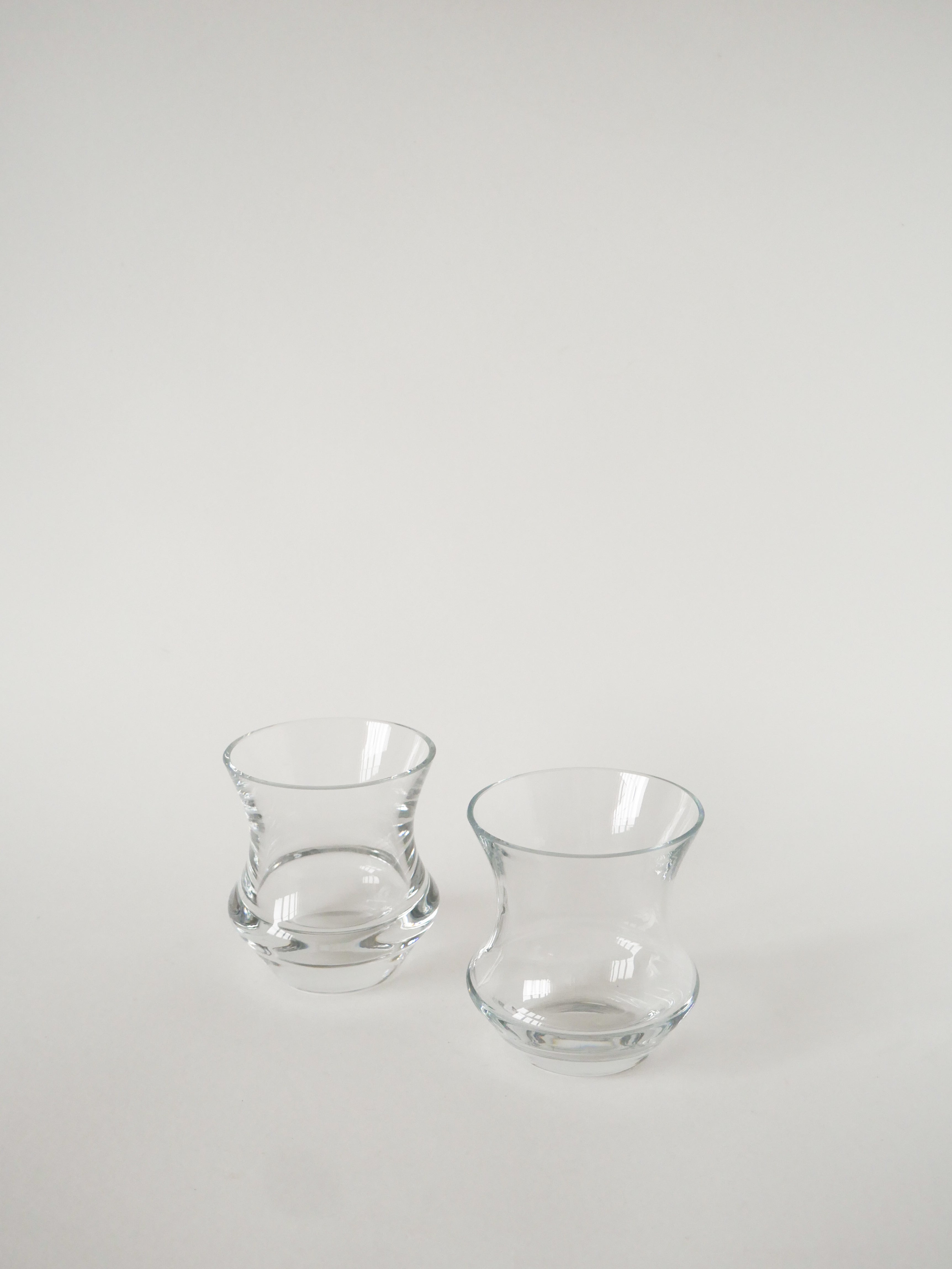 Duo De Pots À Condiments En Cristal Et Métal Argenté, Saint Hilaire, 1960