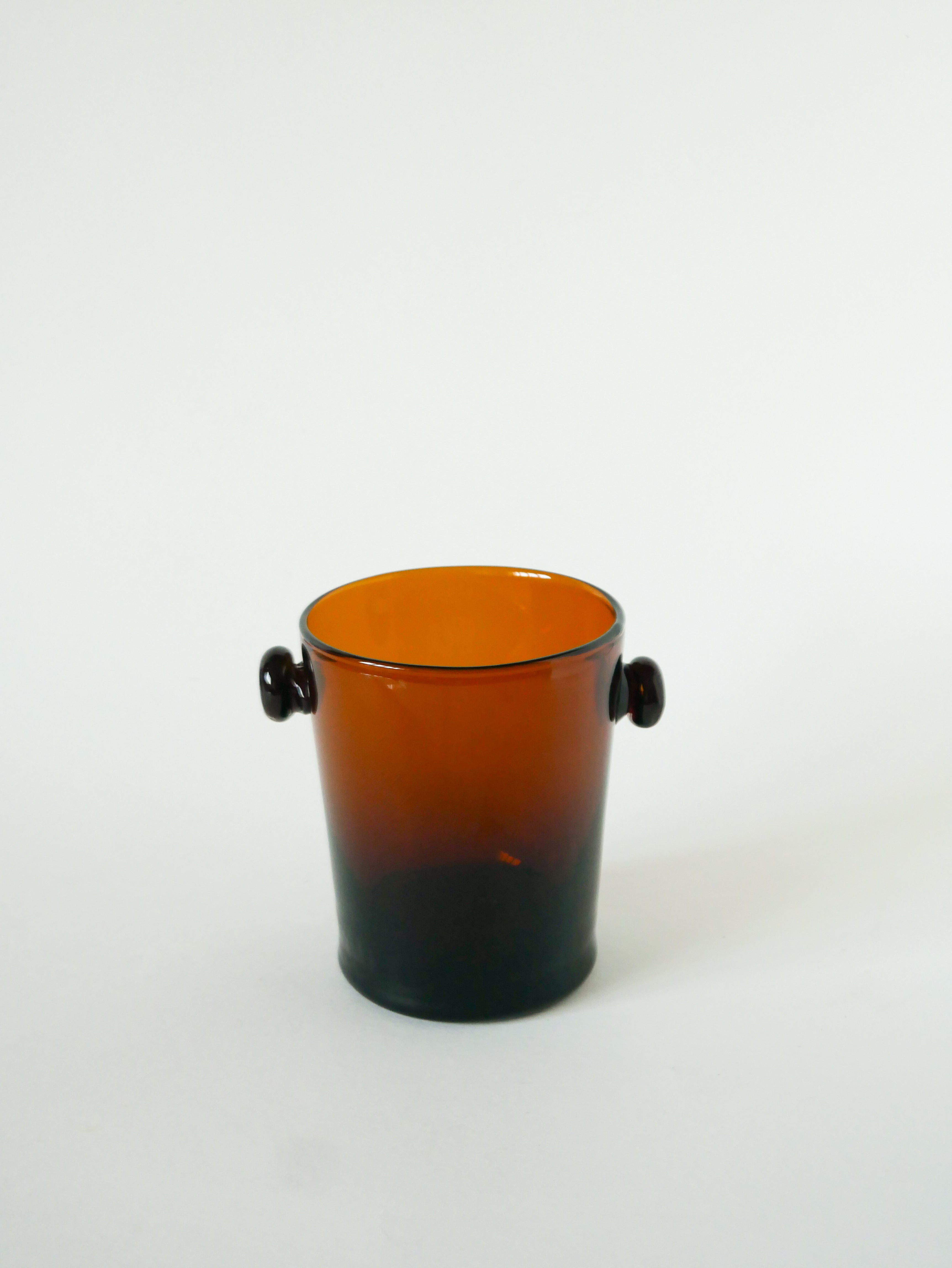Seau À Glace En Verre Ambré, Design, 1970