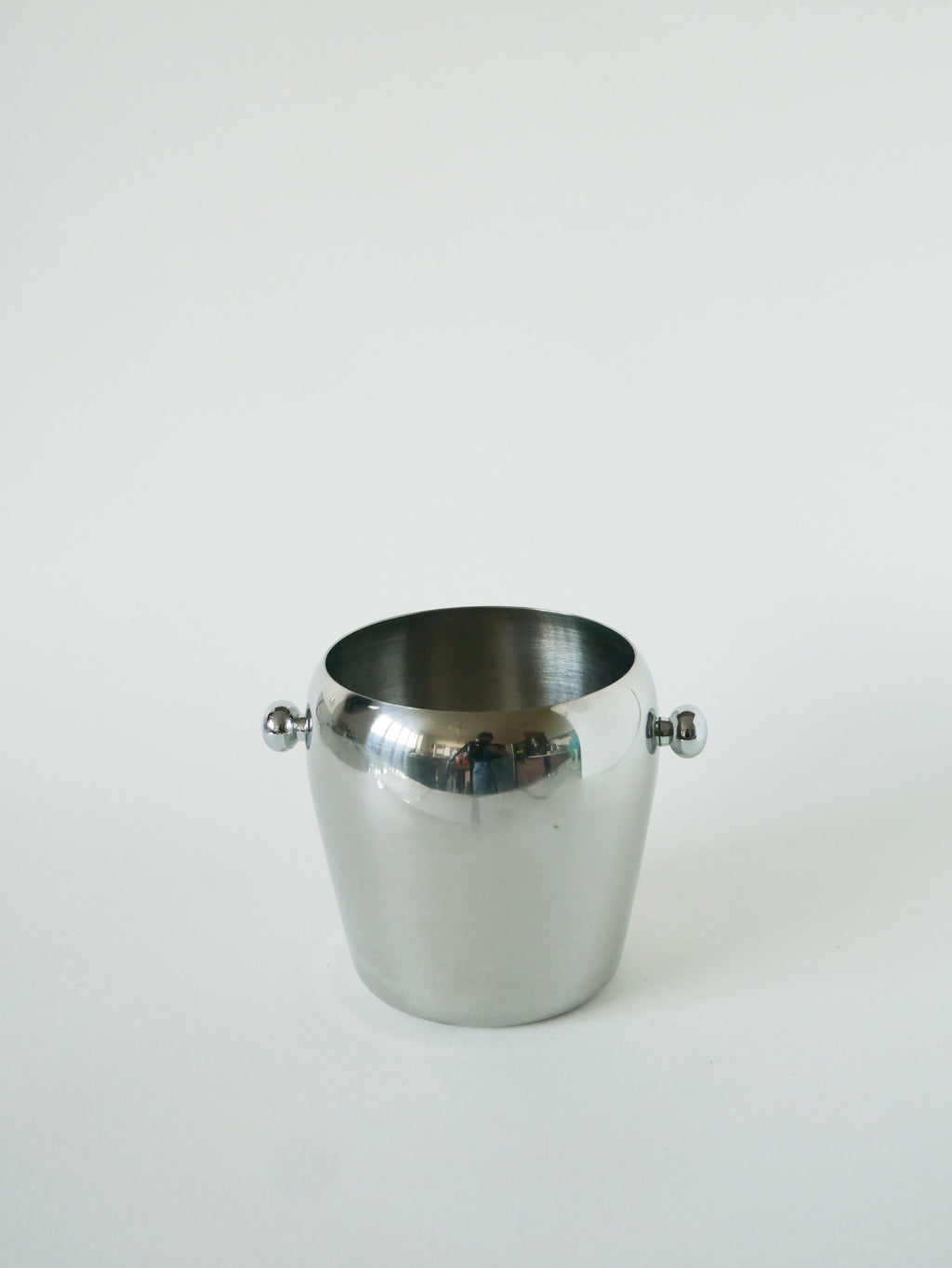 Seau À Glace En Inox, Design, 1970 - 13 X 13 Cm
