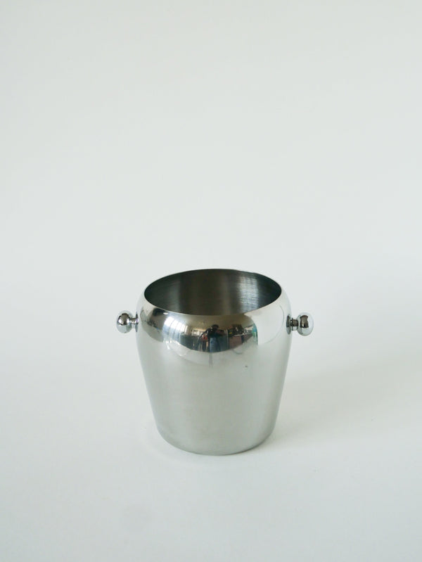 Seau À Glace En Inox, Design, 1970 - 13 X 13 Cm