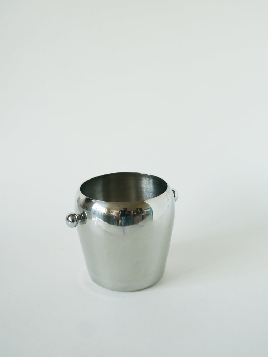 Seau À Glace En Inox, Design, 1970 - 13 X 13 Cm