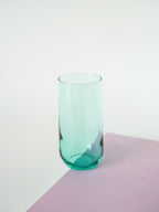Lot De 5 Verres À Eau Long Drink En Verre Vert, 1970