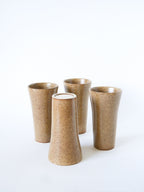 Lot De 4 Verres En Grès, 1970 - 15 X 8 Cm
