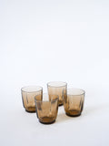 Lot De 4 Verres À Eau En Verre Fumé Duralex, 1970