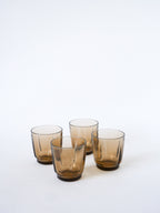 Lot De 4 Verres À Eau En Verre Fumé Duralex, 1970