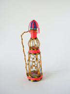 Bouteille En Verre Et Scoubidou, Multicolore, 1970