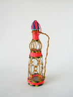 Bouteille En Verre Et Scoubidou, Multicolore, 1970