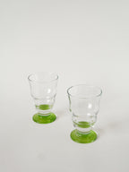 Duo De Verres À Vin, Vert Pomme, 1980