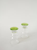 Duo De Verres À Vin, Vert Pomme, 1980