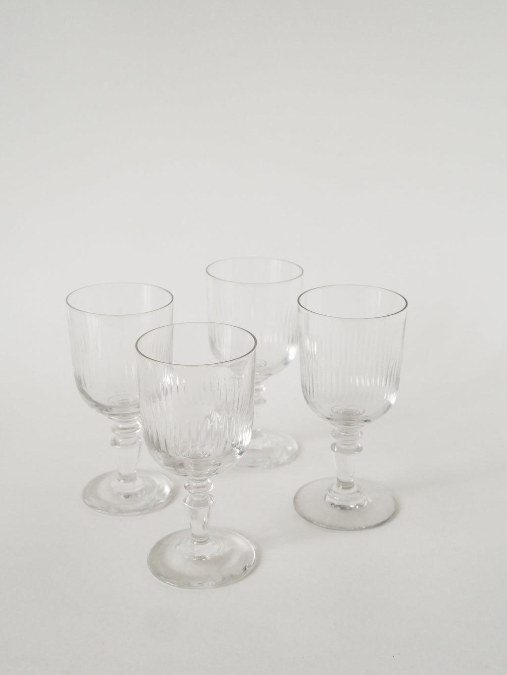 Lot De 4 Grands Verres À Vin Anciens, 1930
