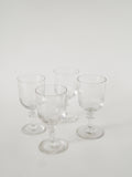 Lot De 4 Grands Verres À Vin Anciens, 1930