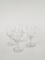 Lot De 4 Grands Verres À Vin Anciens, 1930