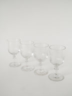 Lot De 4 Grands Verres À Vin Anciens, 1930